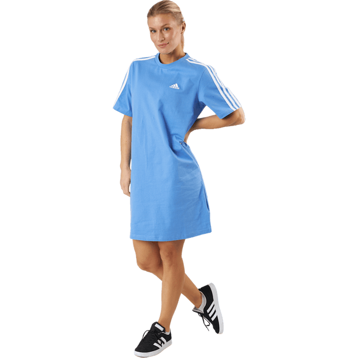 Essentials 3-Stripes Single Jersey Boyfriend Tee Dress Blufus/Bianco