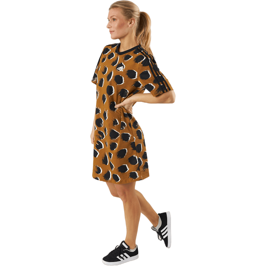 Essentials 3-Stripes Single Jersey Boyfriend Tee Dress Brostr/Multco/Nero
