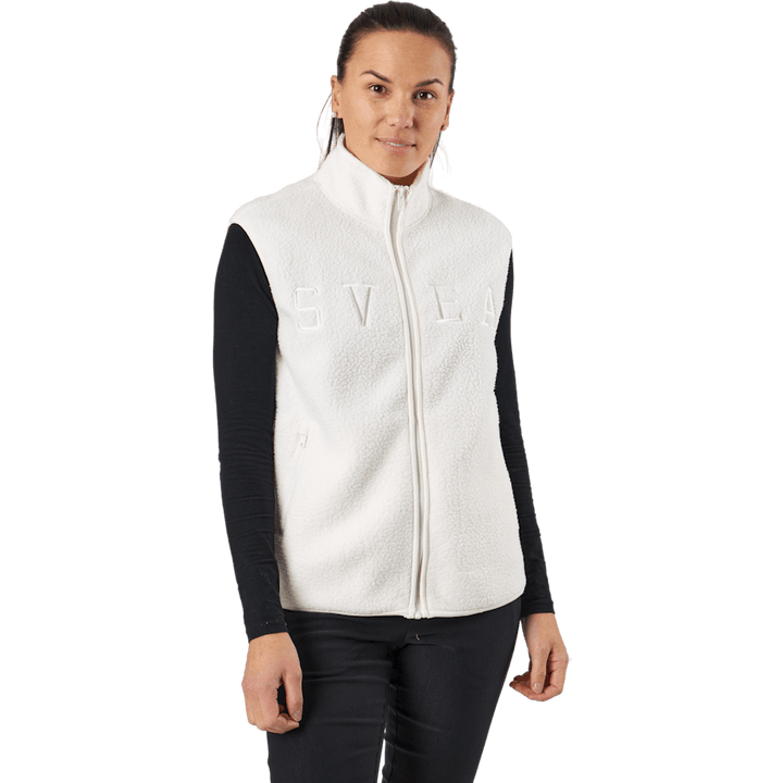 Gilet Teddy Pile Blanc cassé