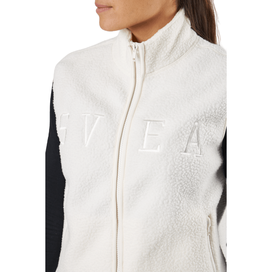 Gilet Teddy Pile Blanc cassé