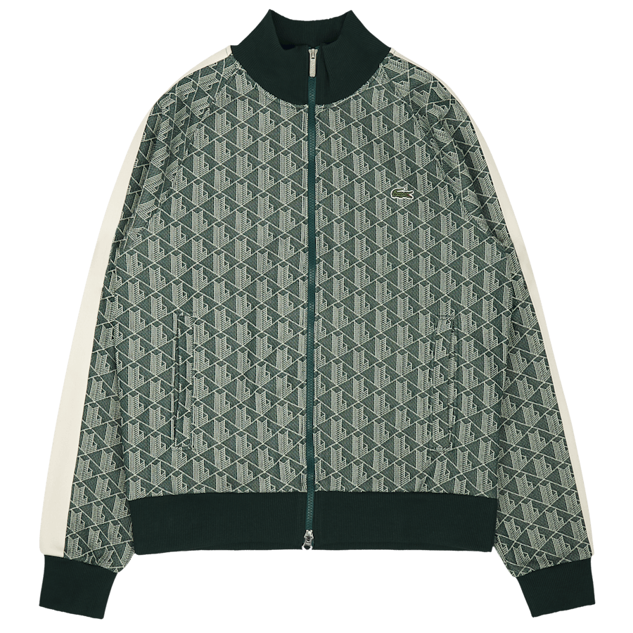 Lacoste Regular Fit Monogram Zip Sweat