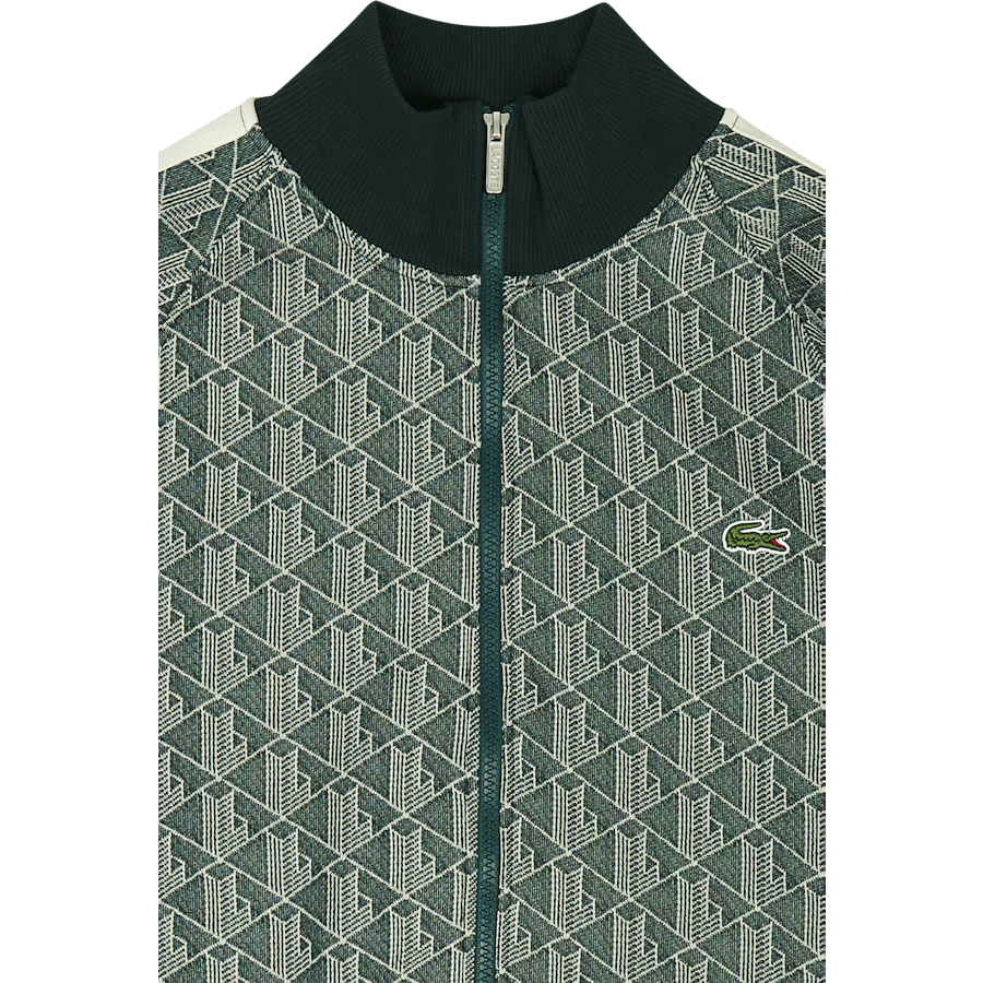 Lacoste Regular Fit Monogram Zip Sweat