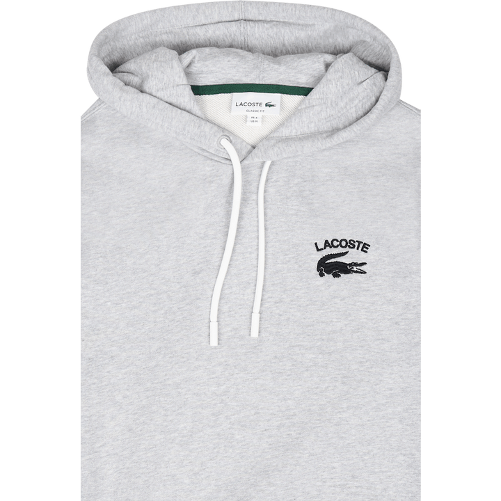 Sweat à capuche uni Lacoste Classic Fit Argent Chine