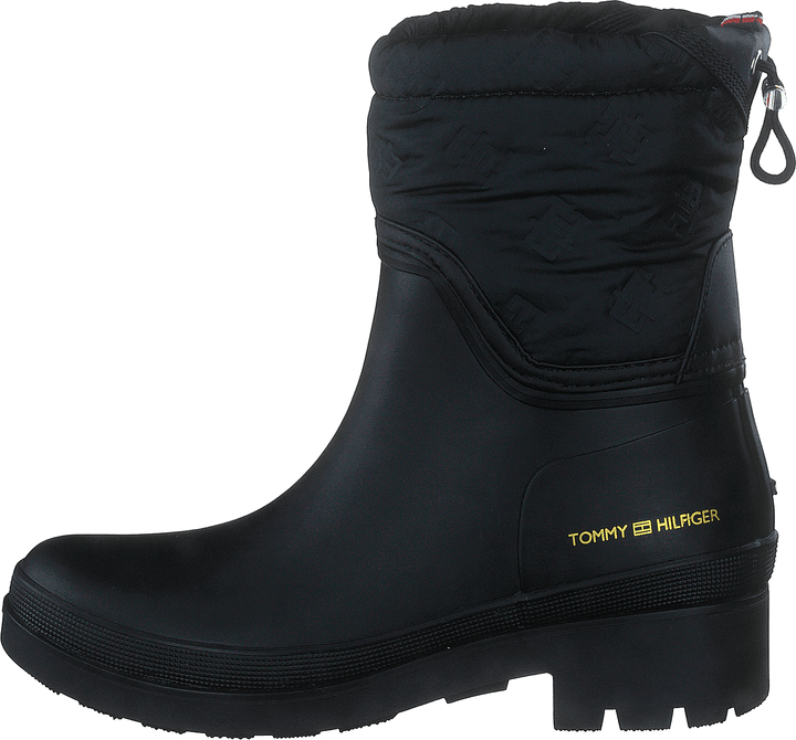 Regenstiefel mit Monogramm Schwarz