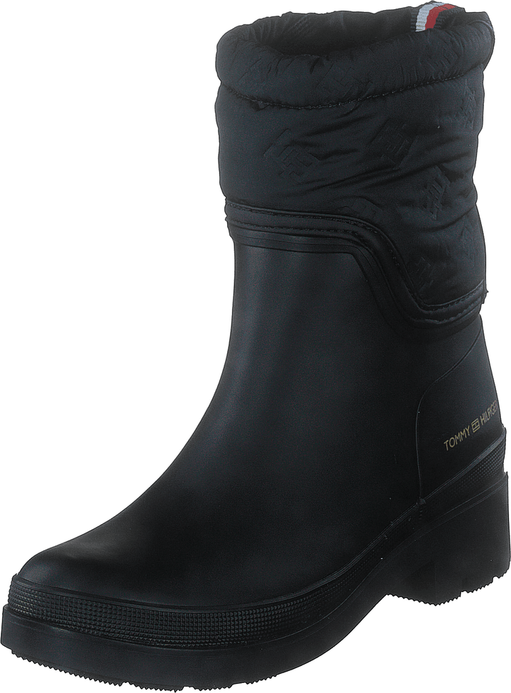 Regenstiefel mit Monogramm Schwarz
