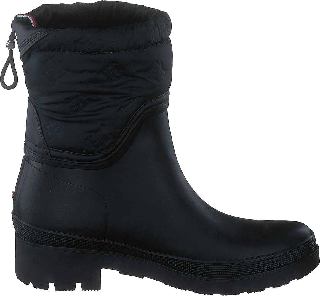 Regenstiefel mit Monogramm Schwarz