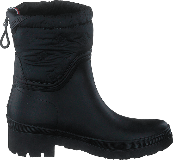 Regenstiefel mit Monogramm Schwarz