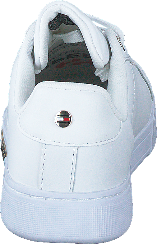 Court Sneaker mit Spitze Hardwa Weiß Gold