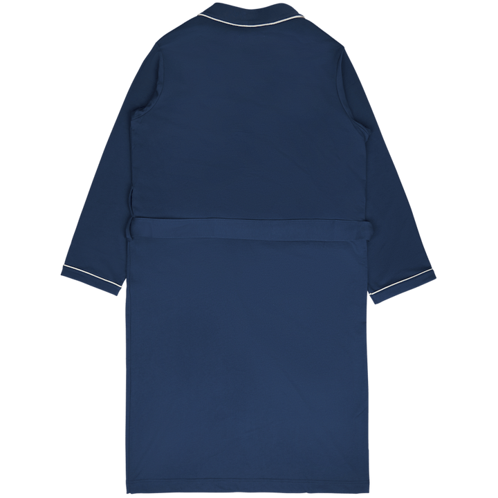 Cotton-Blend Jersey Robe Clancy Blue