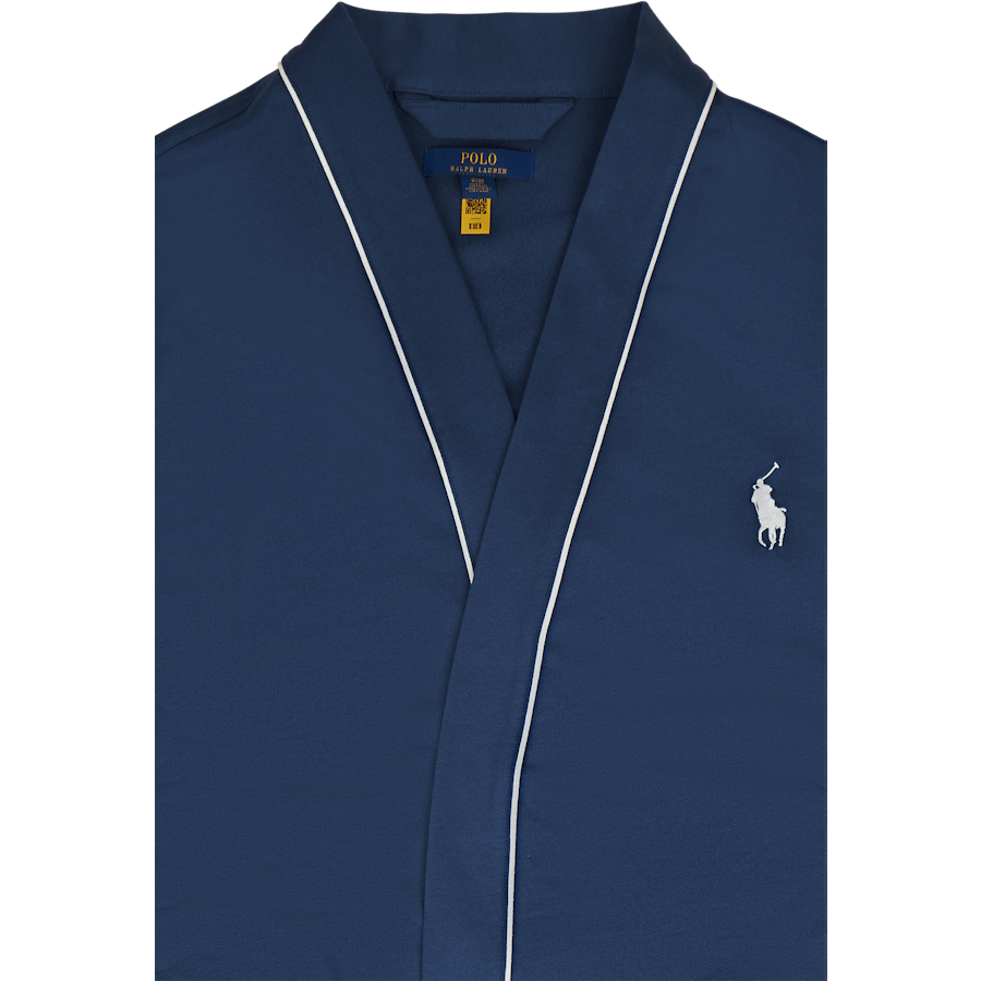 Cotton-Blend Jersey Robe Clancy Blue