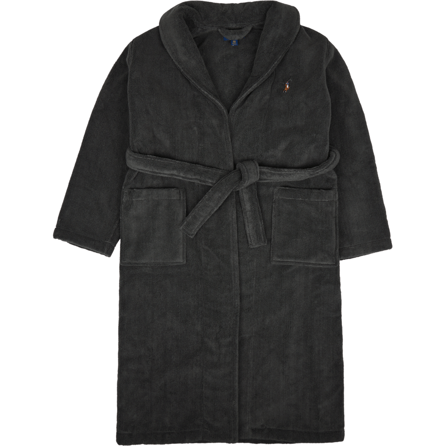 Shawl-Collar Terry Robe Dark Slate