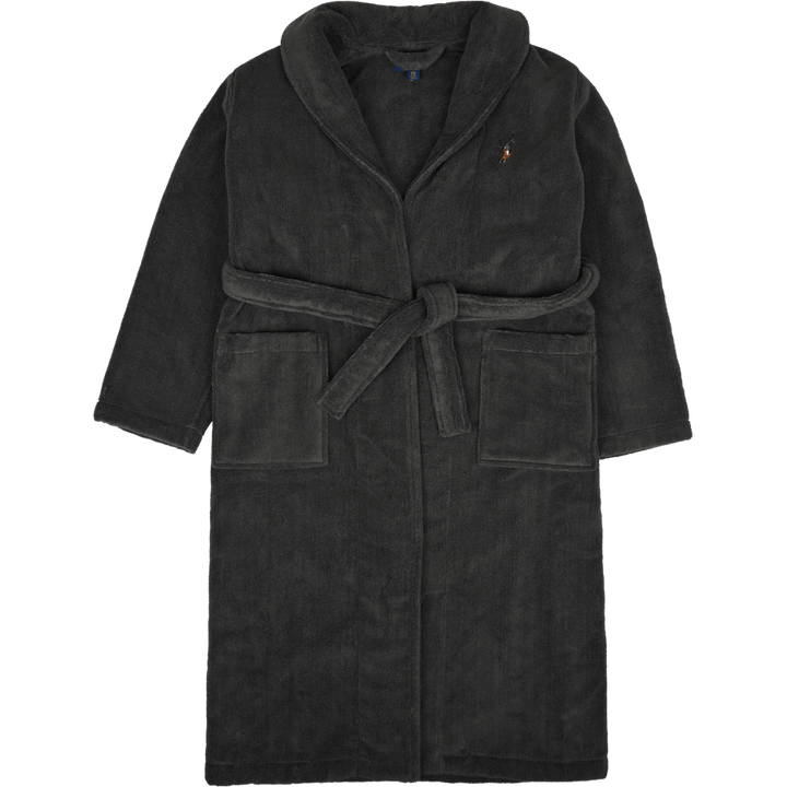 Shawl-Collar Terry Robe Dark Slate