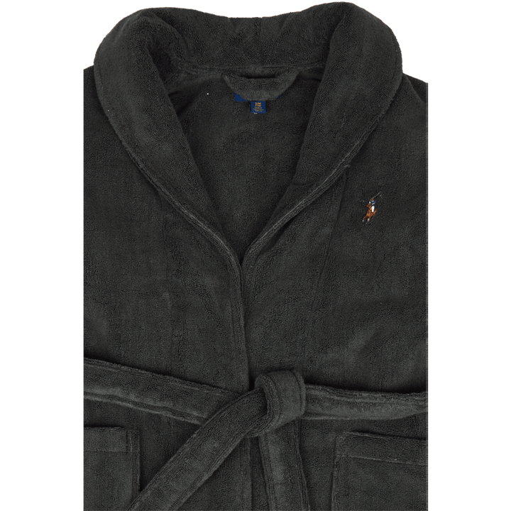Shawl-Collar Terry Robe Dark Slate