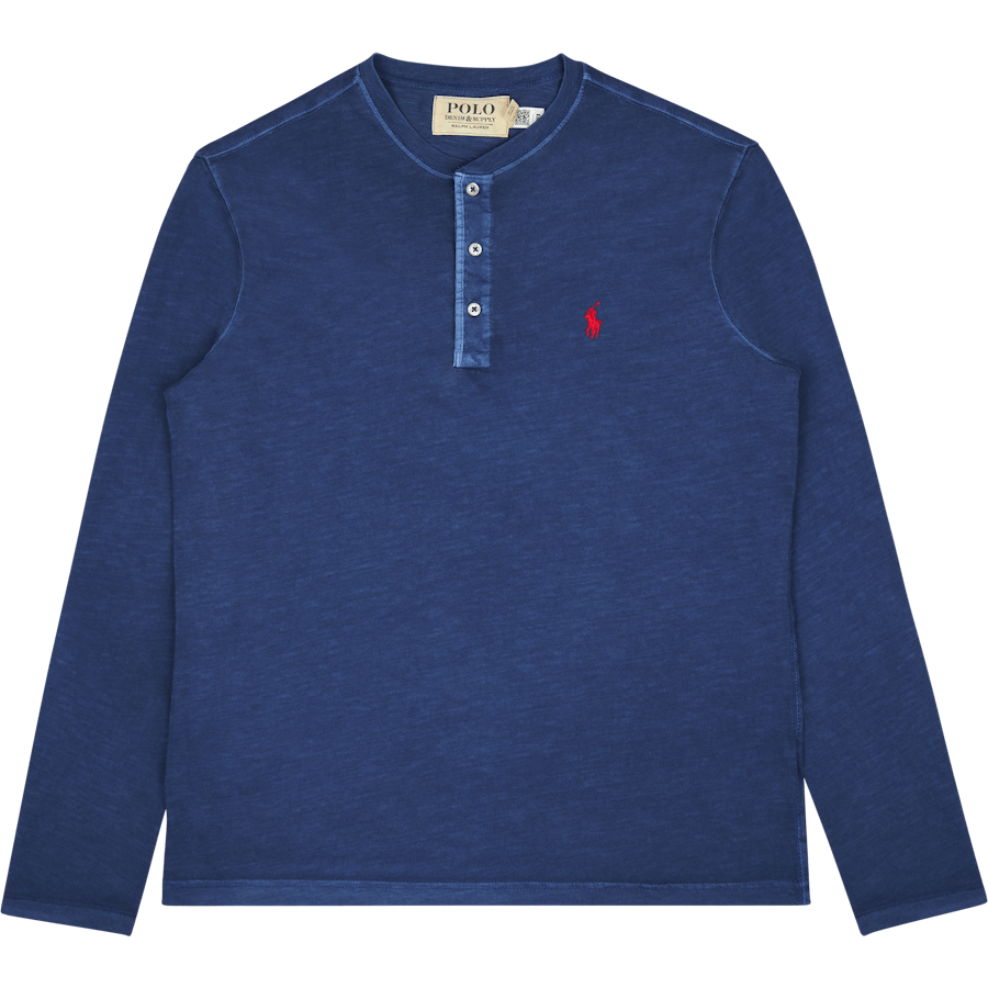 Slub Jersey Henley Shirt Old Royal