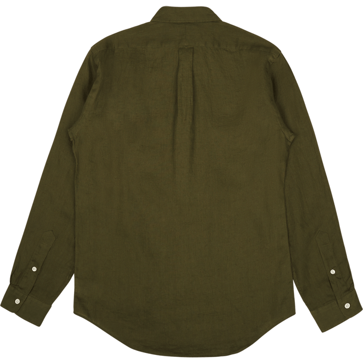 Camicia in lino dal taglio personalizzato Salvia scura