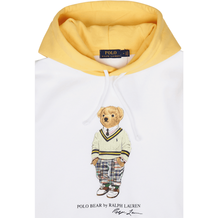 Polo Bear Color-Blocked Fleece Hoodie Sp23 White Mlt Prp Hptn Bear