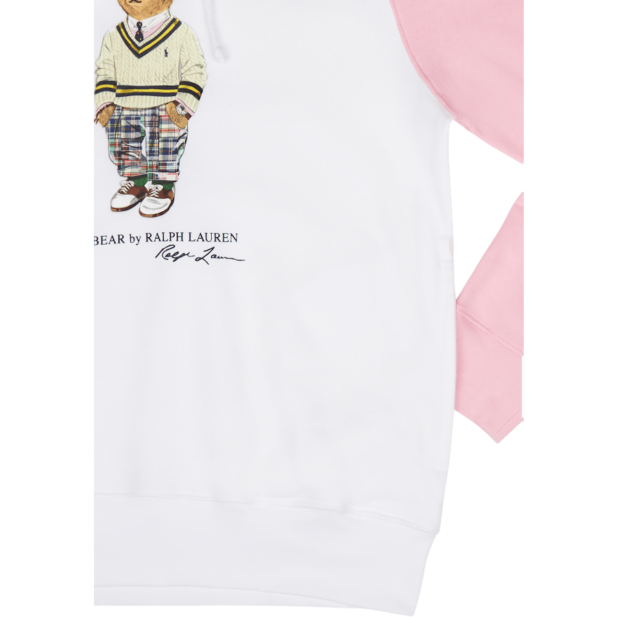Polo Bear Color-Blocked Fleece Hoodie Sp23 White Mlt Prp Hptn Bear