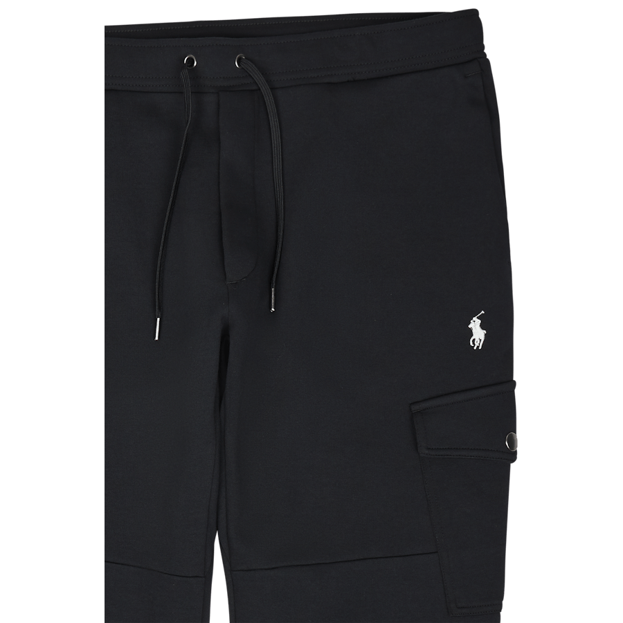 Polo Cargo Jogger Pant a doppia maglia nero