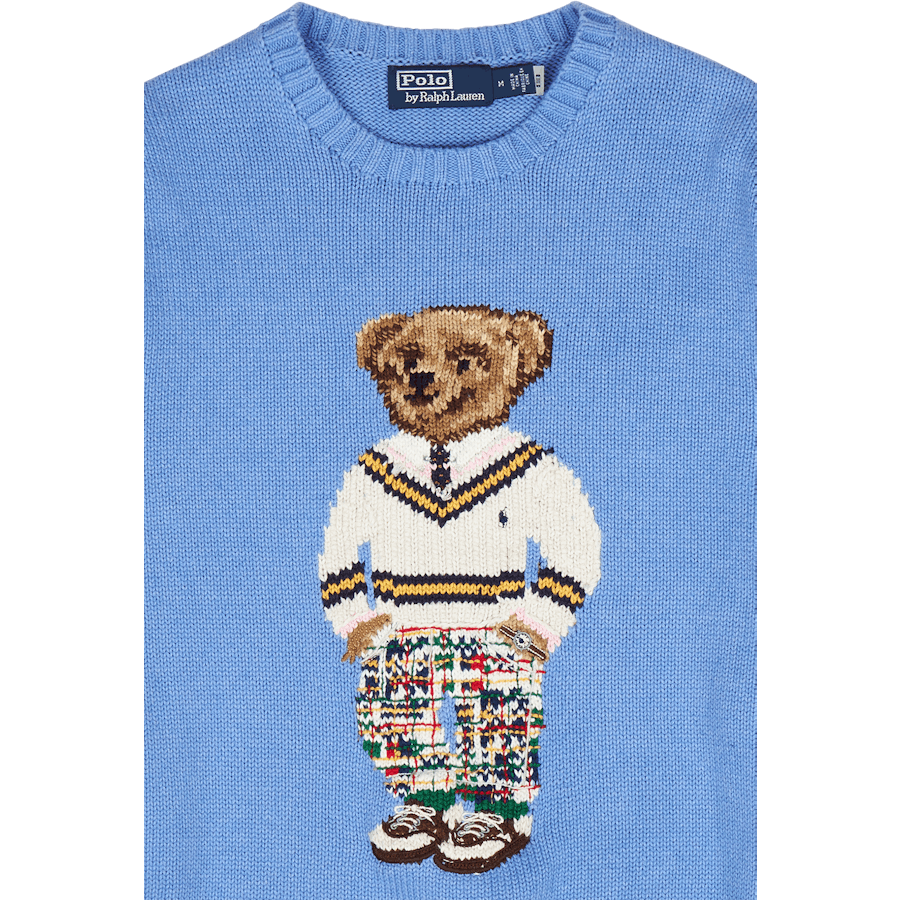 Polo Bear Cotton Sweater Soft Royal