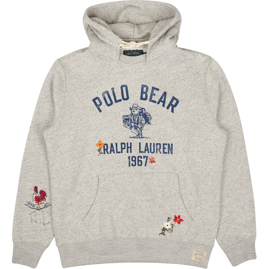 Polo Bear Fleece Hooded Sweatshirt Brooklyn Htr/Dark Vintage Htr