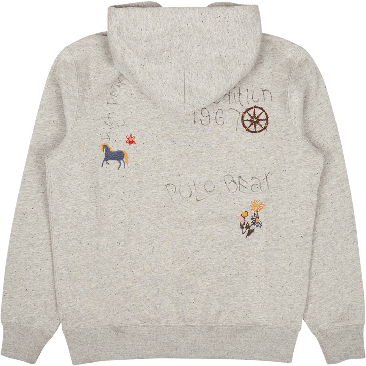Polo Bear Fleece Hooded Sweatshirt Brooklyn Htr/Dark Vintage Htr