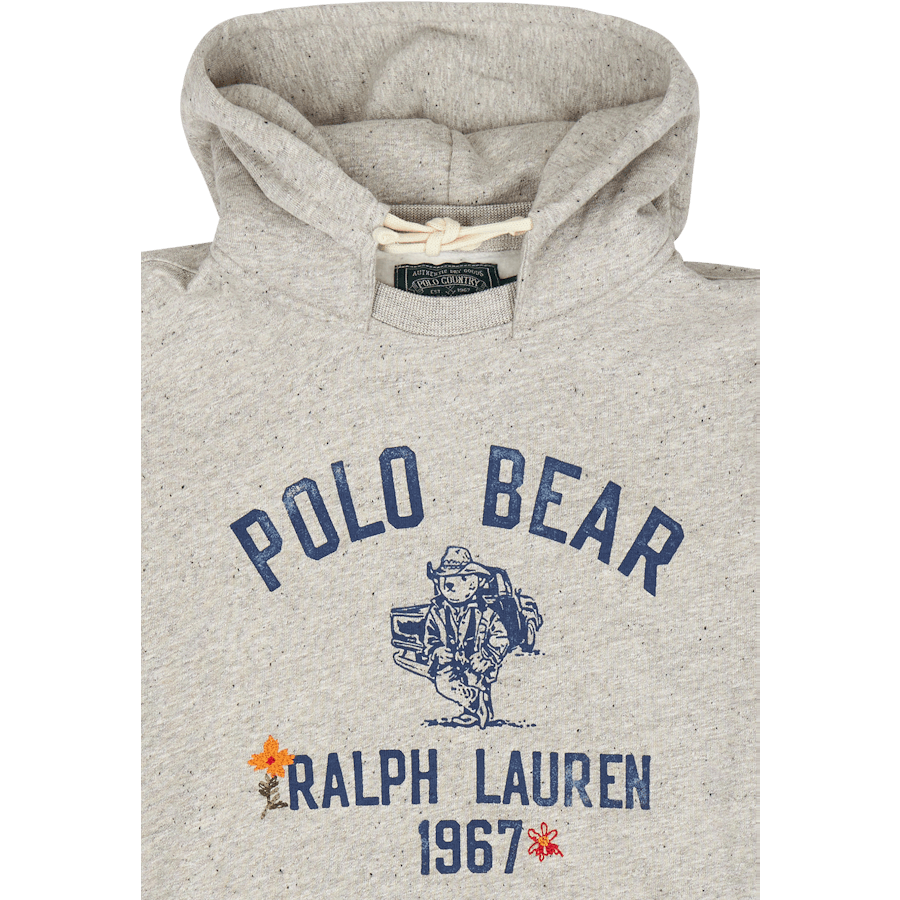 Polo Bear Fleece Hooded Sweatshirt Brooklyn Htr/Dark Vintage Htr