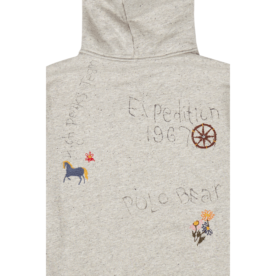 Polo Bear Fleece Hooded Sweatshirt Brooklyn Htr/Dark Vintage Htr