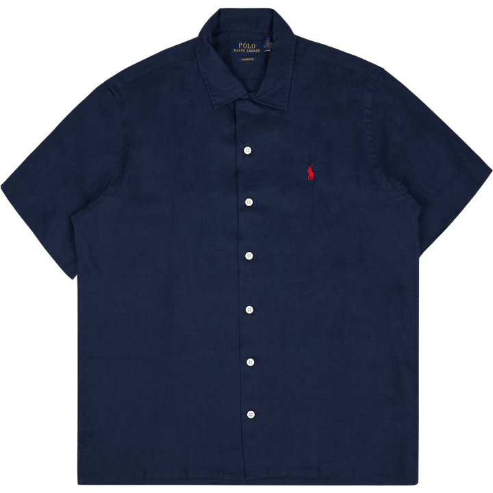 Lněná košile Classic Fit Newport Navy
