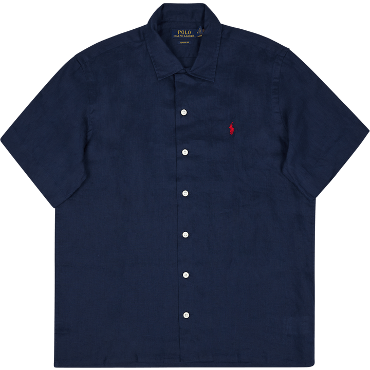 Lněná košile Classic Fit Newport Navy