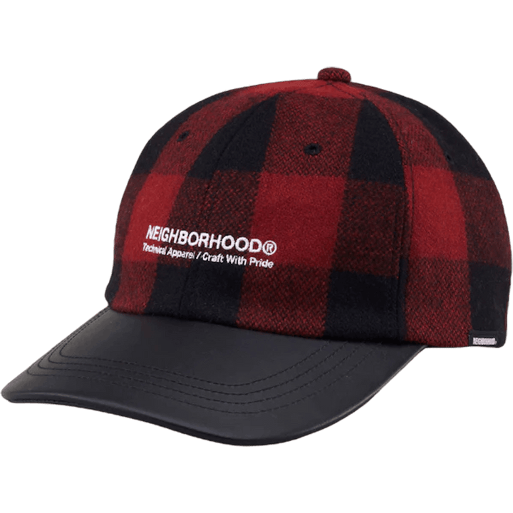 Buffalo Check Dad Cap . Wn Red