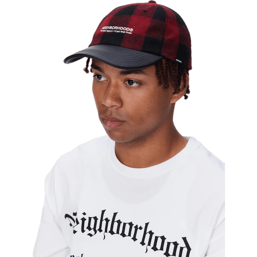 Buffalo Check Dad Cap . Wn Red