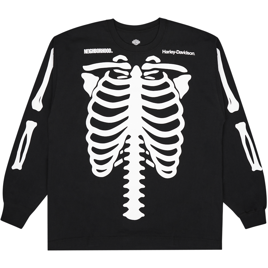 H-d . Crewneck Ls . Co Black