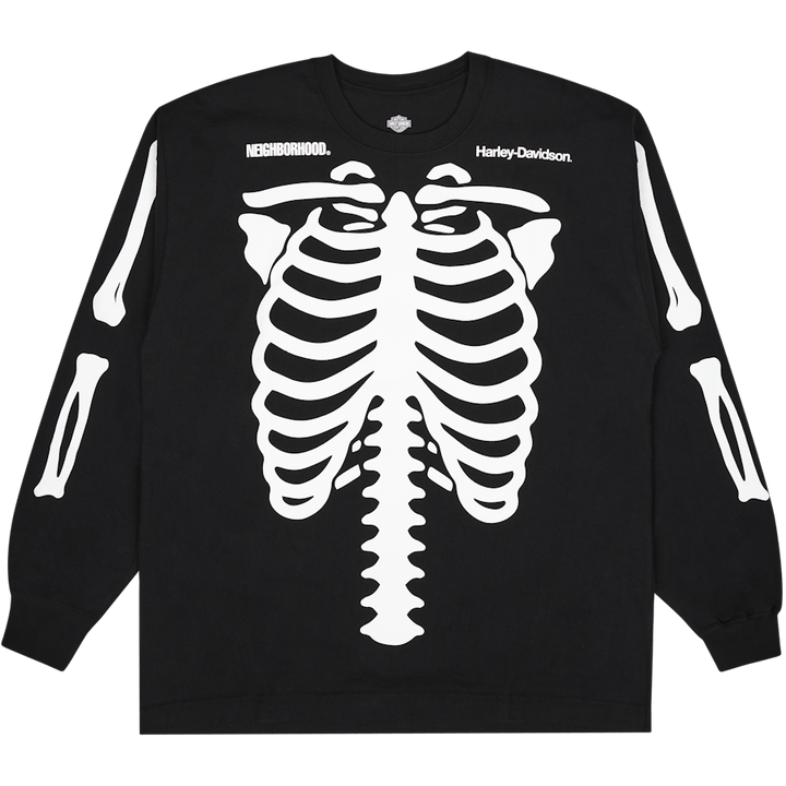 H-d . Crewneck Ls . Co Black