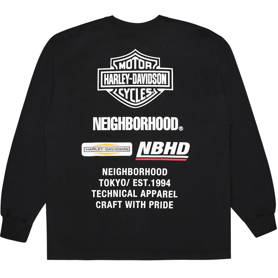 H-d . Crewneck Ls . Co Black