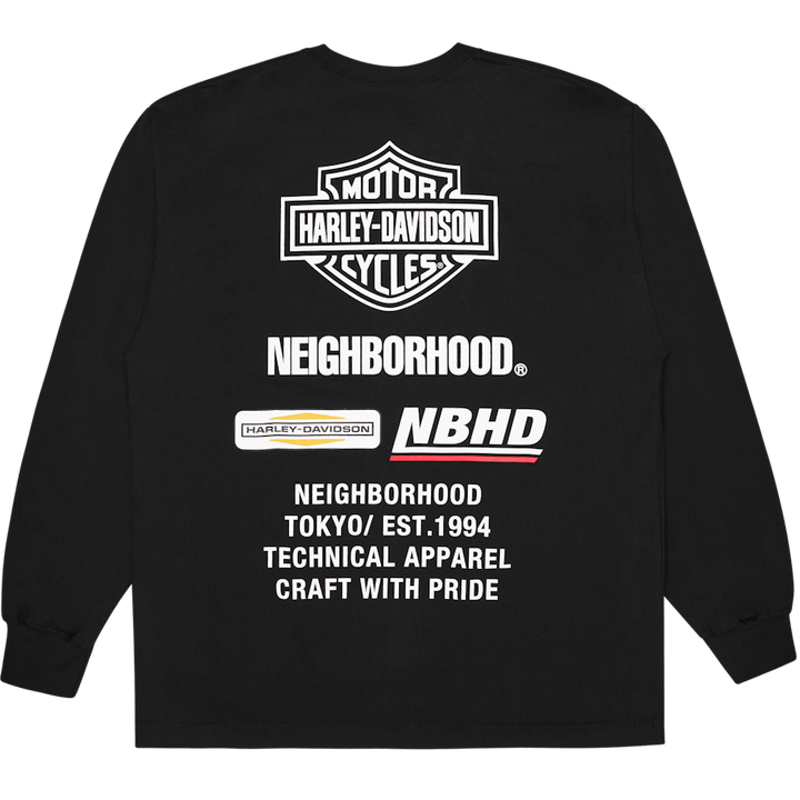 H-d . Crewneck Ls . Co Black
