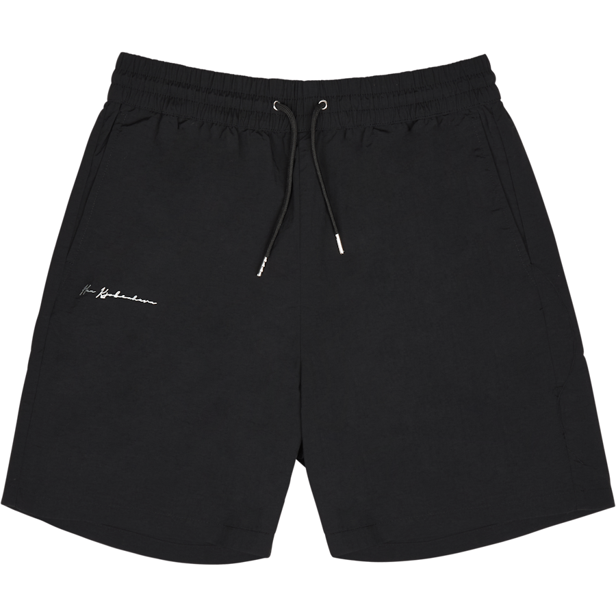 Nylon Track Shorts Black