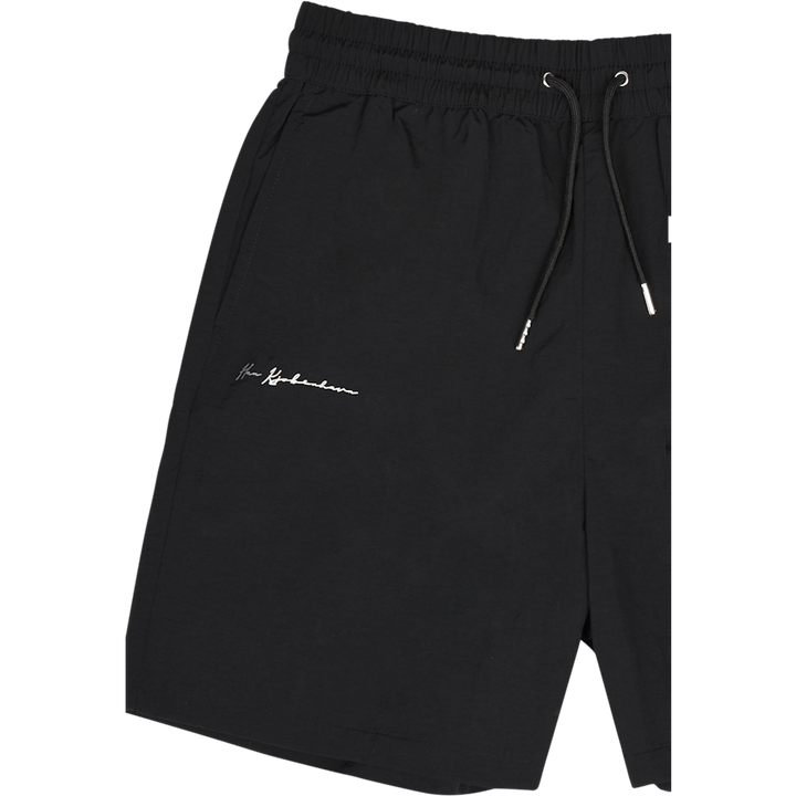 Nylon Track Shorts Black