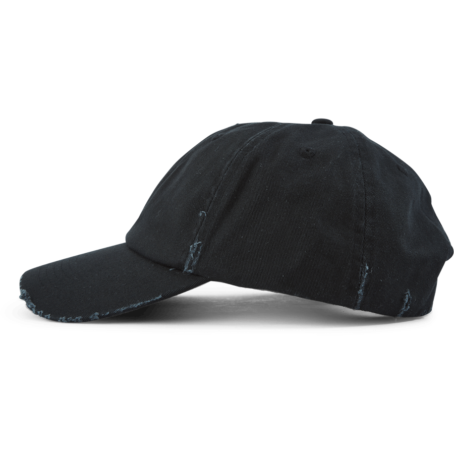 Distressed Diamond Logo Cap Black