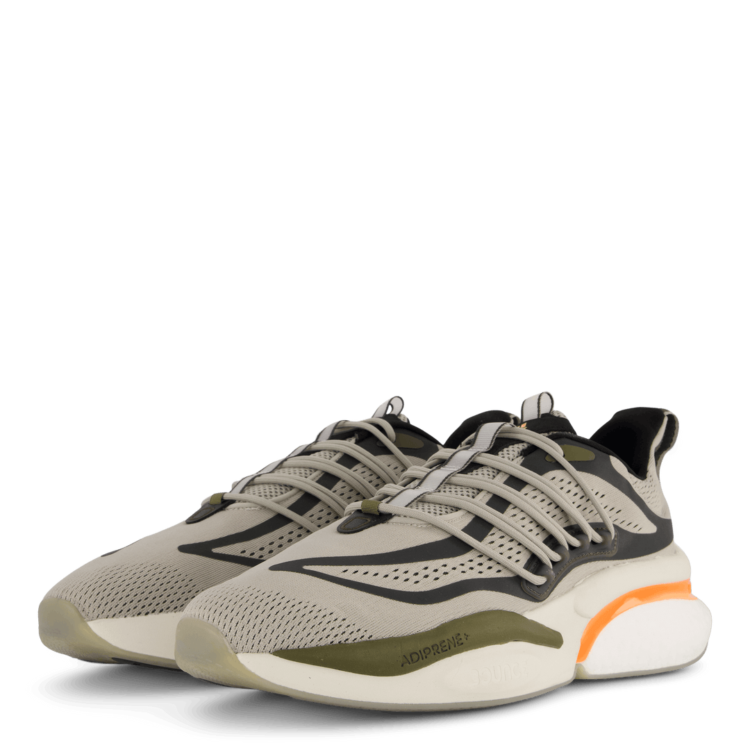 Chaussures Alphaboost V1 Gris métal / Orange criard / Olive Strata