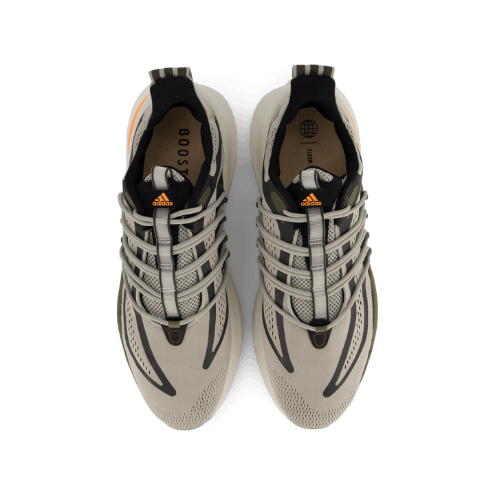 Chaussures Alphaboost V1 Gris métal / Orange criard / Olive Strata
