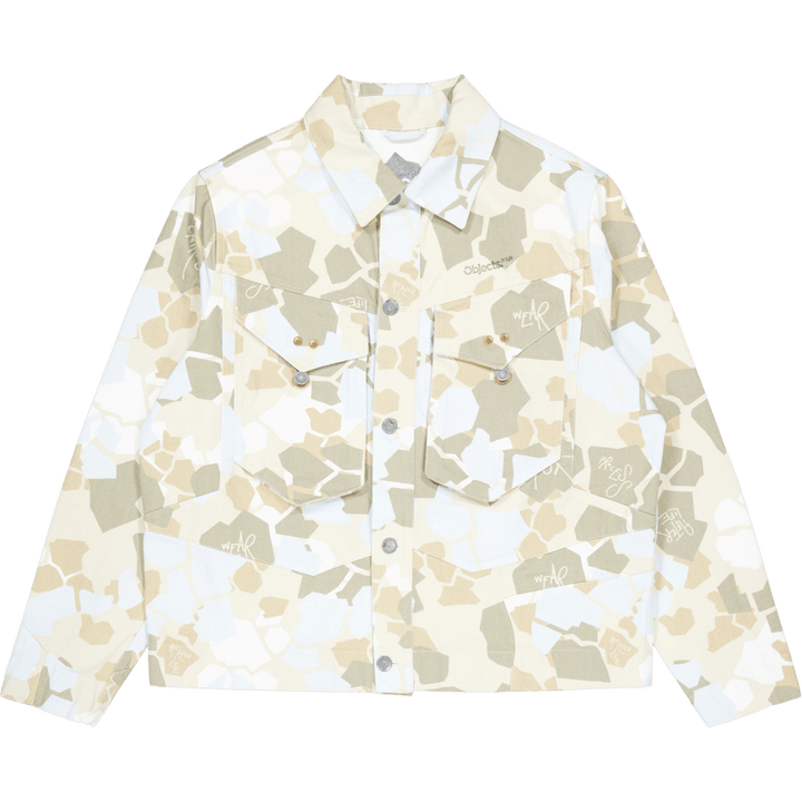 Jeansjacke Blau Camo
