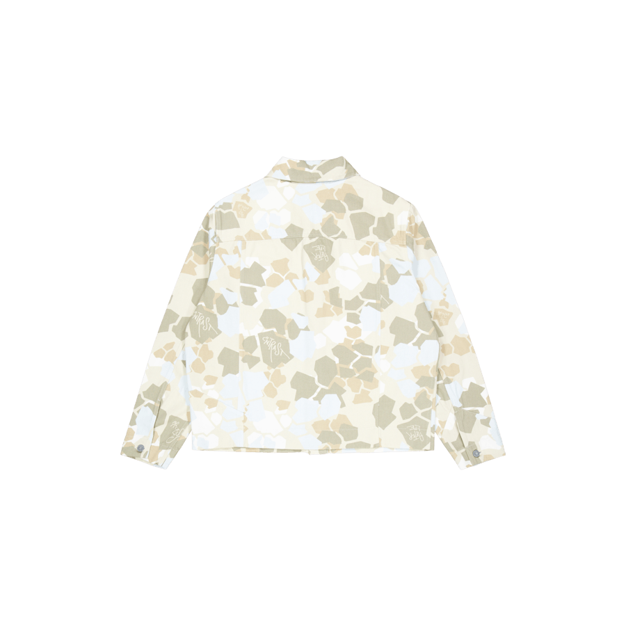 Jeansjacke Blau Camo