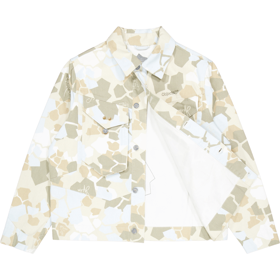 Jeansjacke Blau Camo