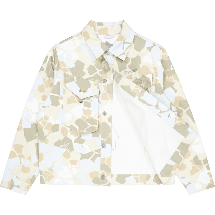 Jeansjacke Blau Camo
