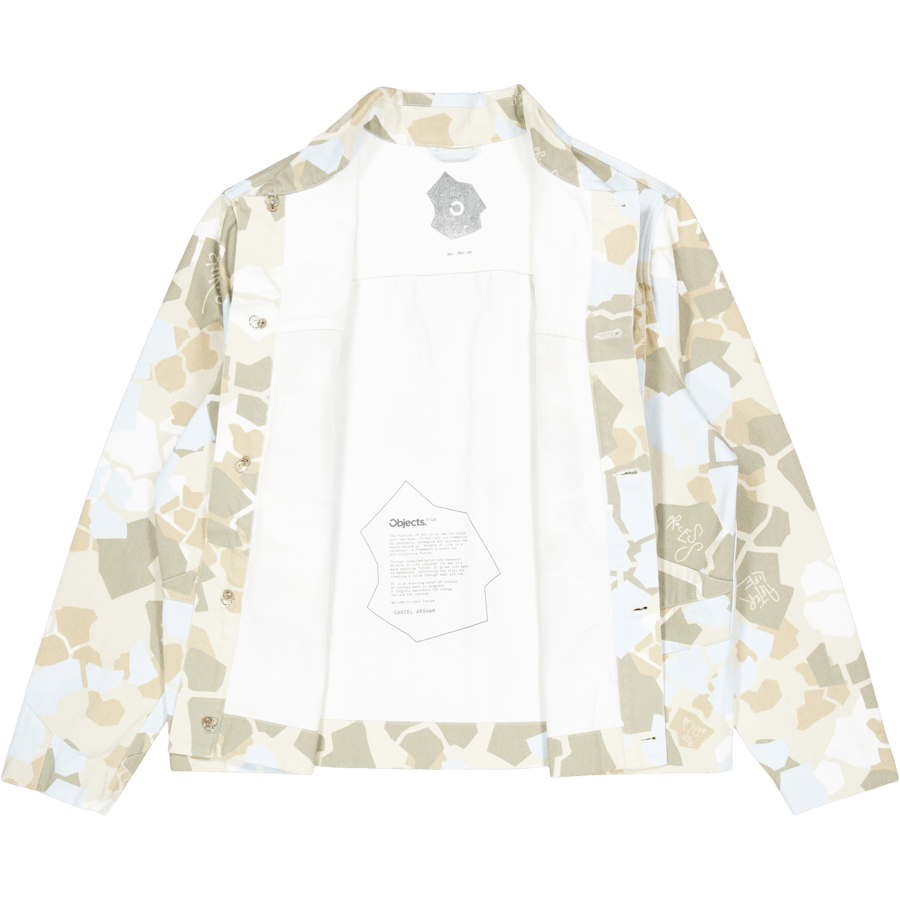 Jeansjacke Blau Camo