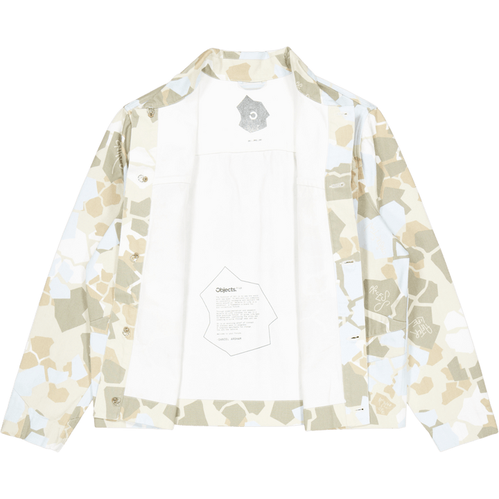 Jeansjacke Blau Camo