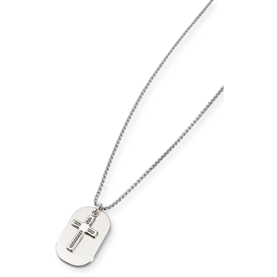 Collier Acier Argent Acier