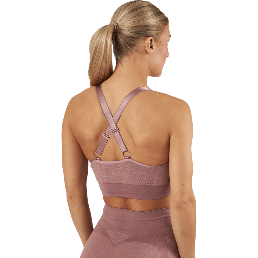 Hmlclea Top sportivo senza cuciture Woodrose/rose Taupe Melange