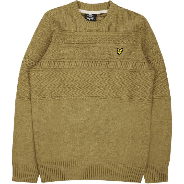 Lyle & Scott Guernsey Crew Neck W824 Seaweed