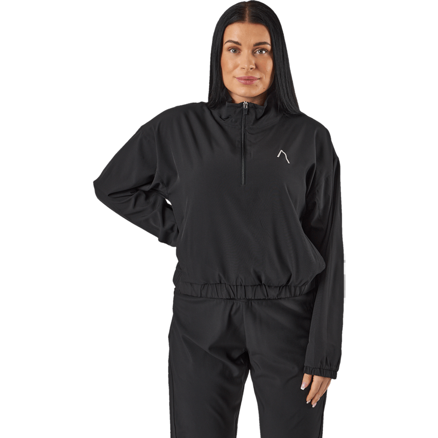 "Tulip Halfzip" striukė su užtrauktuku Black